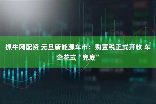 抓牛网配资 元旦新能源车市：购置税正式开收 车企花式“兜底”